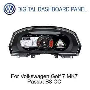 Bảng đồng hồ kỹ thuật số Volkswagen cho các mẫu xe Golf 7, Passat B8 và CC – Màn hình LCD IPS 12,3 inch (góc nhìn chính diện)