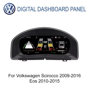 Màn hình đồng hồ kỹ thuật số 10,25 inch của Volkswagen Scirocco (2009-2016) và Eos (2010-2015) – Góc nhìn từ phía trước