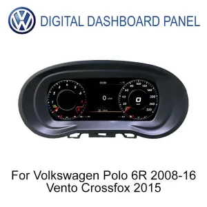 Màn hình LCD kỹ thuật số Prelingcar 9 inch (góc nhìn phía trước) dành cho VW Polo 6R (2008-2016), Vento và CrossFox (2015)