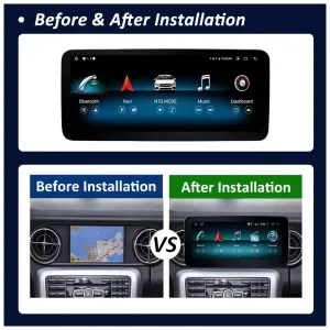 Nâng cấp đầu đĩa Android cho xe Mercedes SLK W171 (2008–2011) lên phiên bản NTG4.5 với CPU 8 nhân, bộ nhớ 4+64GB hoặc 6+128GB, màn hình IPS 12,3 inch, bộ xử lý tín hiệu số (DSP), hỗ trợ CarPlay và Android Auto không dây.