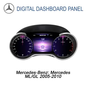 Bảng điều khiển kỹ thuật số Mercedes ML GL 2005–2010 | Màn hình 12,3 inch hỗ trợ CarPlay và Android Auto