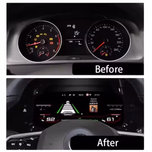 Bảng đồng hồ kỹ thuật số Volkswagen dành cho các mẫu xe Golf 7, Passat B8 và CC, trang bị màn hình LCD IPS 12,3 inch
