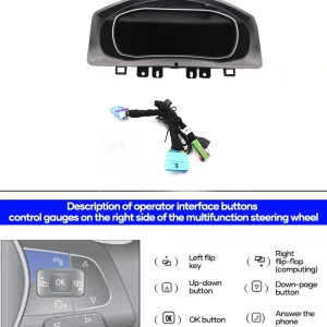 Cụm đồng hồ kỹ thuật số Volkswagen Tiguan 2009–2017 12.3-inch các đầu nối phía sau và cổng dây điện
