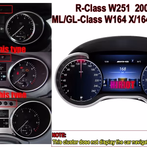 Bảng điều khiển kỹ thuật số Mercedes ML GL 2012–2015 | Màn hình 12,3 inch hỗ trợ CarPlay và Android Auto