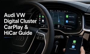 Kết nối không dây CarPlay với Hướng dẫn lắp đặt cụm đồng hồ kỹ thuật số Audi VW