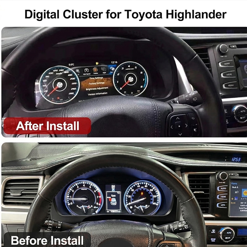 Nâng cấp cụm đồng hồ Toyota Highlander 2015-2019