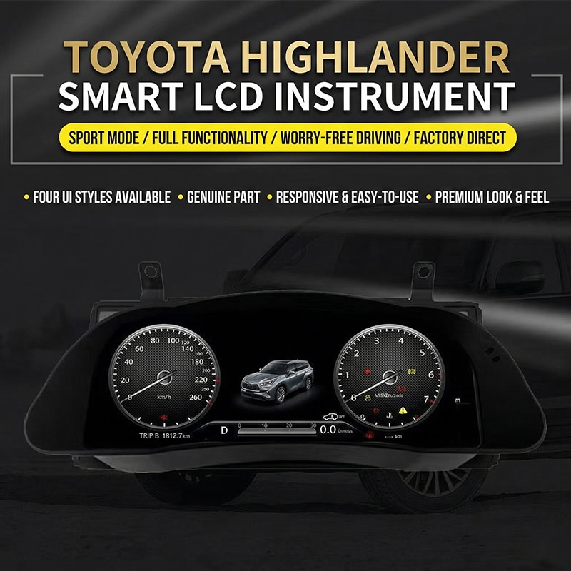 Nâng cấp bảng điều khiển kỹ thuật số cho Toyota Highlander (2015-2019)