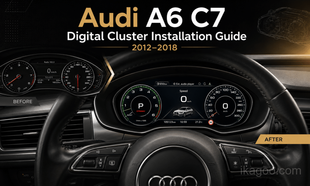 Cách lắp đặt cụm đồng hồ kỹ thuật số Audi A6 C7 (2012-2018)