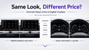 Giá đầu phát Android và cụm đồng hồ kỹ thuật số: Cùng kiểu dáng, chênh lệch lớn