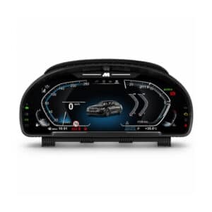 Cụm đồng hồ kỹ thuật số BMW X5 E70 hiển thị đồng hồ tốc độ và đồng hồ đo trên màn hình 12.3 inch