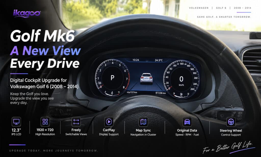 Golf Mk6 Digital Cockpit Upgrade: CarPlay, Map Sync & More