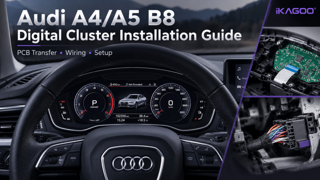 Hướng dẫn lắp đặt cụm đồng hồ kỹ thuật số Audi A4 A5