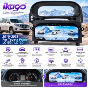 Toyota Land Cruiser Prado 150 Cụm đồng hồ kỹ thuật số 2010–2020 – ảnh thư viện sản phẩm 8